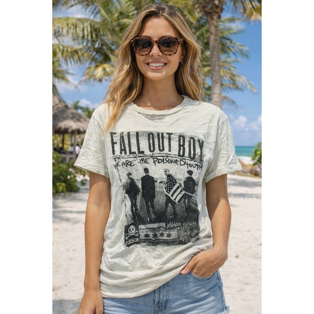 Fall Out Boy T-Shirt Vintage Graphic Tee We Are The Poisoned Youth Chicago Band